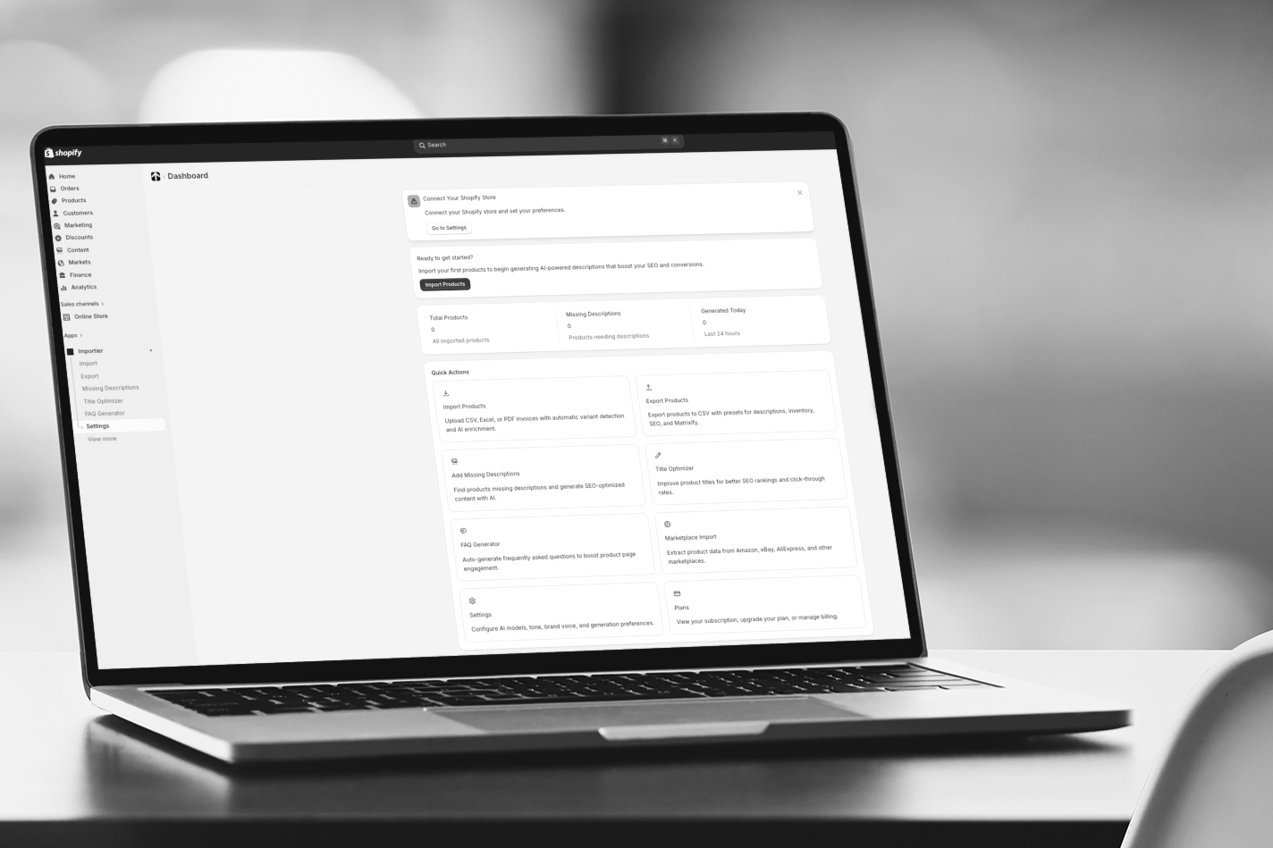 Importier product data validation and image management